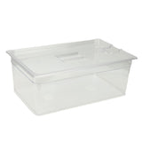 25L Slow Cooker Container with Lid Food Storage Case Multipurpose PP Transparent Clear Bin