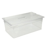 25L Slow Cooker Container with Lid Food Storage Case Multipurpose PP Transparent Clear Bin
