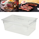 25L Slow Cooker Container with Lid Food Storage Case Multipurpose PP Transparent Clear Bin