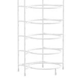 5 Tier Dish Storage Rack Food Preparation Serving Stand Kitchen Plate Organizer for Hot Pot Family Dinner Party 5 Tier White + Hook