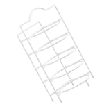 5 Tier Dish Storage Rack Food Preparation Serving Stand Kitchen Plate Organizer for Hot Pot Family Dinner Party 5 Tier White + Hook