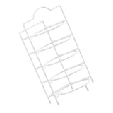 5 Tier Dish Storage Rack Food Preparation Serving Stand Kitchen Plate Organizer for Hot Pot Family Dinner Party 5 Tier White + Hook