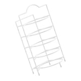 5 Tier Dish Storage Rack Food Preparation Serving Stand Kitchen Plate Organizer for Hot Pot Family Dinner Party 5 Tier White + Hook