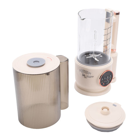 1.5L Nut Milk Maker with 12 Stainless Steel Blades Delay Start Boil Keep Warm Auto Clean Soy Milk Blender for Soy Almond Oat Rice Smoothie Juices Baby Food US Plug 110V