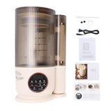 1.5L Nut Milk Maker with 12 Stainless Steel Blades Delay Start Boil Keep Warm Auto Clean Soy Milk Blender for Soy Almond Oat Rice Smoothie Juices Baby Food US Plug 110V