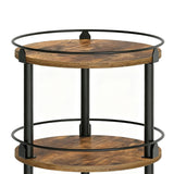 360° Rotating Seasoning Organizer Easy Access Space Saving 3 Tier Turntable Seasoning Holder for Kitchen Countertop Metal Wood