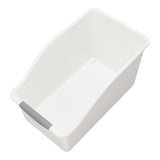 Multi Use Organizer Bin Space Saving Stackable Food Grade Plastic Pantry Storage Bin for Snack Seasoning Jar High L White Grey