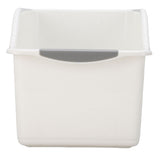 Multi Use Organizer Bin Space Saving Stackable Food Grade Plastic Pantry Storage Bin for Snack Seasoning Jar High L White Grey