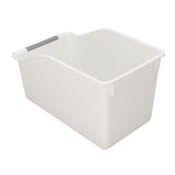 Multi Use Organizer Bin Space Saving Stackable Food Grade Plastic Pantry Storage Bin for Snack Seasoning Jar High L White Grey