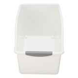 Multi Use Organizer Bin Space Saving Stackable Food Grade Plastic Pantry Storage Bin for Snack Seasoning Jar High L White Grey
