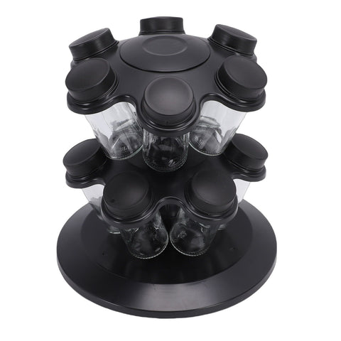 Revolving Countertop Seasoning Bottle Rack Organizer Kitchen Rotating Seasoning Jar Rack Condiment Holder Shelf