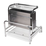 Stainless Steel Kitchen Organizer Rack Multifunctional Cutting Board Chopsticks Spoon Fork Drying Rack