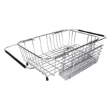 Kitchen Sink Dish Rack with Chopsticks Holder Stainless Steel Expandable Dish Drying Draining Basket In Australia - Darrahopens