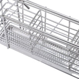 Kitchen Sink Dish Rack with Chopsticks Holder Stainless Steel Expandable Dish Drying Draining Basket