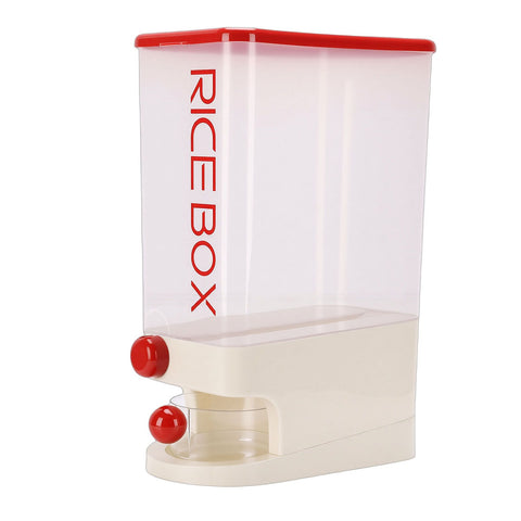 Rice Dispenser Large Capacity Multifunctional Airtight Space Saving Rice Storage Container for Home Red