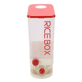 Rice Dispenser Large Capacity Multifunctional Airtight Space Saving Rice Storage Container for Home Red