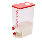 Rice Dispenser Large Capacity Multifunctional Airtight Space Saving Rice Storage Container for Home Red