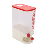 Rice Dispenser Large Capacity Multifunctional Airtight Space Saving Rice Storage Container for Home Red