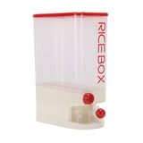 Rice Dispenser Large Capacity Multifunctional Airtight Space Saving Rice Storage Container for Home Red