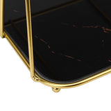 Cupcake Stand Elegant 2 Tier Iron Dessert Stand with Ceramic Serving Trays for Fruits Cakes Snacks Black