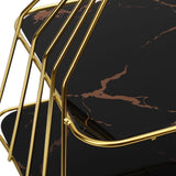Cupcake Stand Elegant 2 Tier Iron Dessert Stand with Ceramic Serving Trays for Fruits Cakes Snacks Black