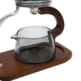 Teapot Set Water Separation Infuser Fairness Cup Tea Brewing Kit High Borosilicate Glass Solid Wood Handle Smoky Gray