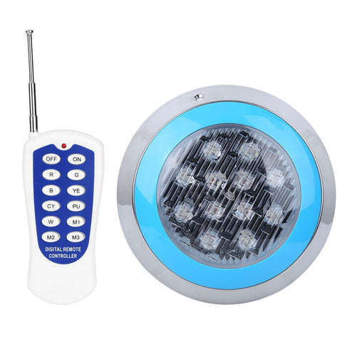 12LED 12W AC12V Swimming Pool Wall Light Remote Control IP68 Underwater Lights Decor In Australia - Darrahopens