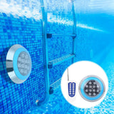 12LED 12W AC12V Swimming Pool Wall Light Remote Control IP68 Underwater Lights Decor