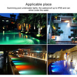 45W 460LED Swimming Pool Wall Light Lamp IP68 Waterproof Underwater Light AC 12V