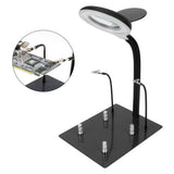 40LED 15X Magnifying Lamp with Adjustable Hose for Jewelery Identification Circuit Board RepairUS 110‑220V