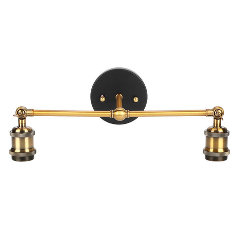 E27 Double Heads Wall Light Retro Style Wrought Iron Decorative Wall Lamp Fixture AC85‑265V In Australia - Darrahopens