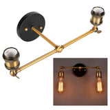 E27 Double Heads Wall Light Retro Style Wrought Iron Decorative Wall Lamp Fixture AC85‑265V