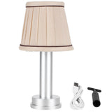 Fabric Desk Light 2-Level Dimming USB LED Table Lamp for Home Office Restaurant Warm Light 5V