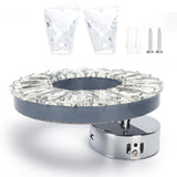 Crystal Wall Lamp 12W Stainless Steel Decorative Lamp for Hotel Corridor Stairway 85-265V White