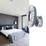 Crystal Wall Lamp 12W Stainless Steel Decorative Lamp for Hotel Corridor Stairway 85-265V White