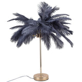 G4 Ostrich Feather Table Lamp Night Light Bedside Light Decoration Lamp for Bedroom Wedding RoomGray EU Plug 220V In Australia - Darrahopens