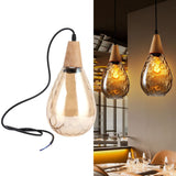 E27 Glass Pendant Light Holder Modern Hanging Light Socket Without Bulb 16cm Living Room Decor 220V