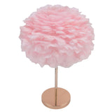 E27 Feather Desk Lamp Stand Modern Table Lamp Holder for Bedroom Beside Wedding Birthday DecorUS Plug 110V