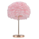 E27 Feather Desk Lamp Stand Modern Table Lamp Holder for Bedroom Beside Wedding Birthday DecorUS Plug 110V