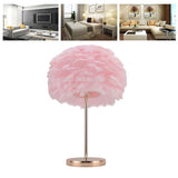 E27 Feather Desk Lamp Stand Modern Table Lamp Holder for Bedroom Beside Wedding Birthday DecorUS Plug 110V