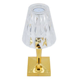 LED Crystal Table Lamp Dimable Desk Lamp USB Charging for Bedroom Decor Warm White Light