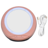 Round Makeup Mirror Dimmable White LED 2 In 1 USB Charging Cosmetic Mirror with Storage Box for BathroomGold In Australia - Darrahopens