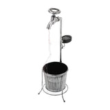 Lawn Lamp Solar Outdoor Waterproof Metal Faucet Durable Light Statue for Courtyard Lawn Balcony
