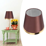 Fabric Lamp Shade European Style Modern Lampshade for E27 Table Lamp Floor Light SuppliesPX133 Coffee
