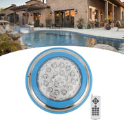 LED Simming Pool Light Underwater Light AC12V RGB HighPower 18Key Remote Control Submersible Light(24W-2400LM )