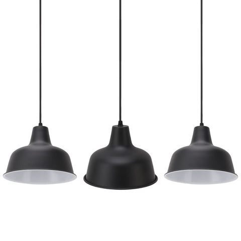 3 PCS Barn Pendant Lamp Holder Adjustable Rope Iron 110‑240V Farmhouse Pendant Light Holder for Home Bars Restaurants