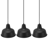 3 PCS Barn Pendant Lamp Holder Adjustable Rope Iron 110‑240V Farmhouse Pendant Light Holder for Home Bars Restaurants