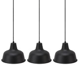 3 PCS Barn Pendant Lamp Holder Adjustable Rope Iron 110‑240V Farmhouse Pendant Light Holder for Home Bars Restaurants