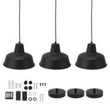 3 Set Modern Pendant Light Farmhouse Pendant Light Mini Adjustable Rope Hanging Lighting Fixture for Sinks Bars Restaurants 110‑240V Large Size