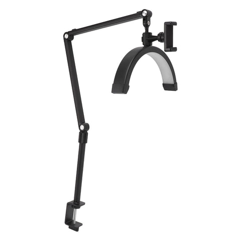 Half Moon Lamp Eyelash Light C Table Clamp USB Powered Adjustable Brightness Color Temperature Rotatable LED Beauty Light for Skincare
